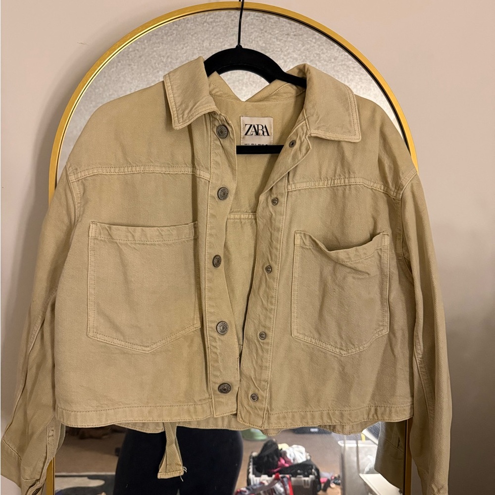 Zara Beige Utility Jacket for Women